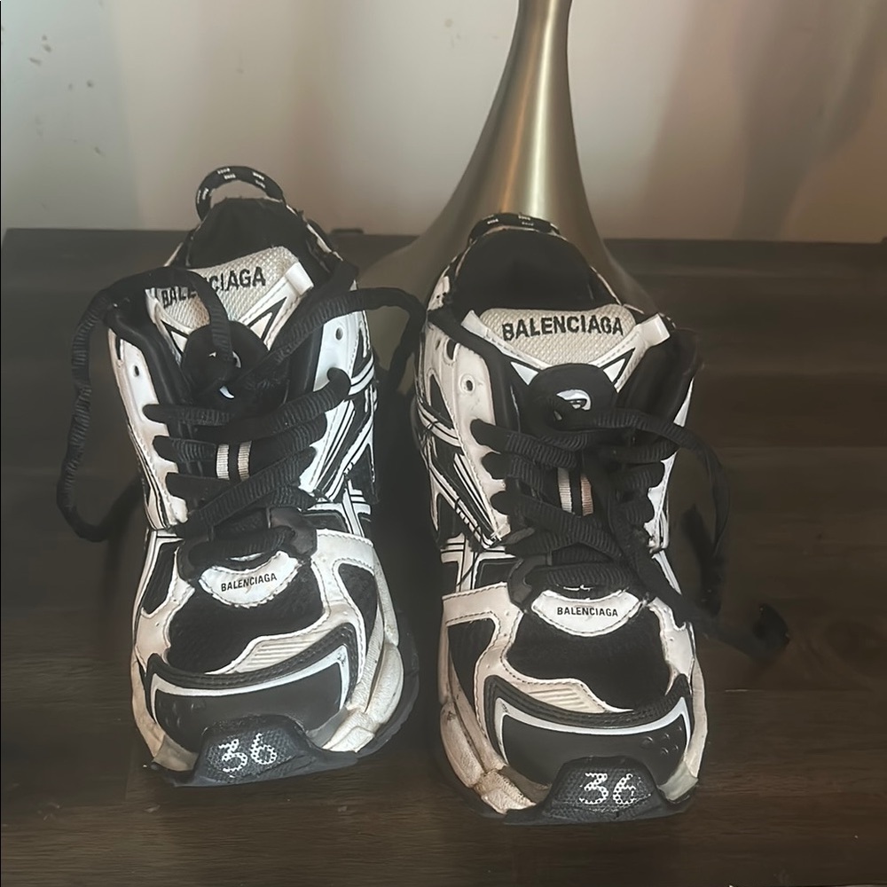 Balenciaga Black and White Sneakers